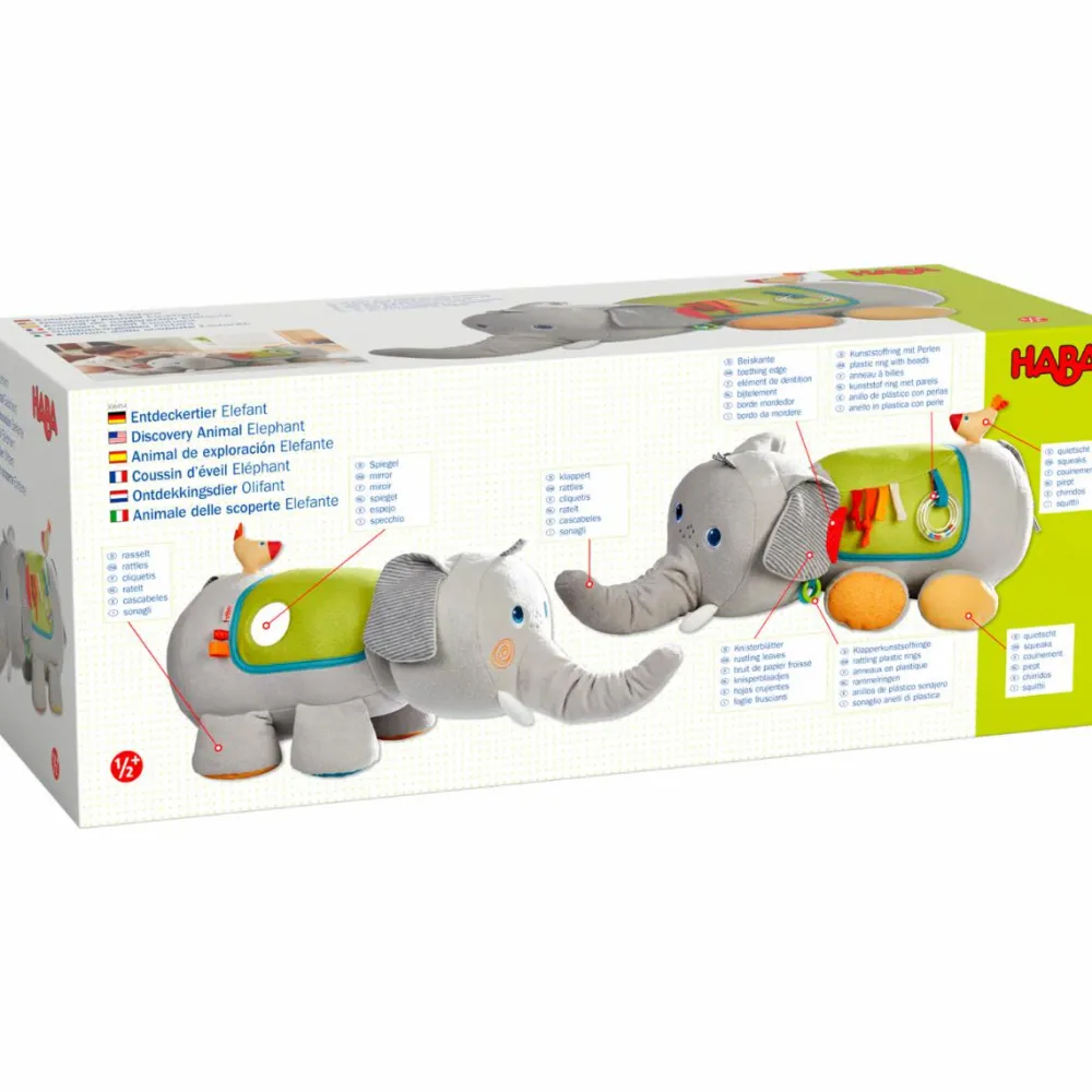 Haba Aktivitetselefant, 70 cm| Tumlinge Legetøj|Babylegetøj
