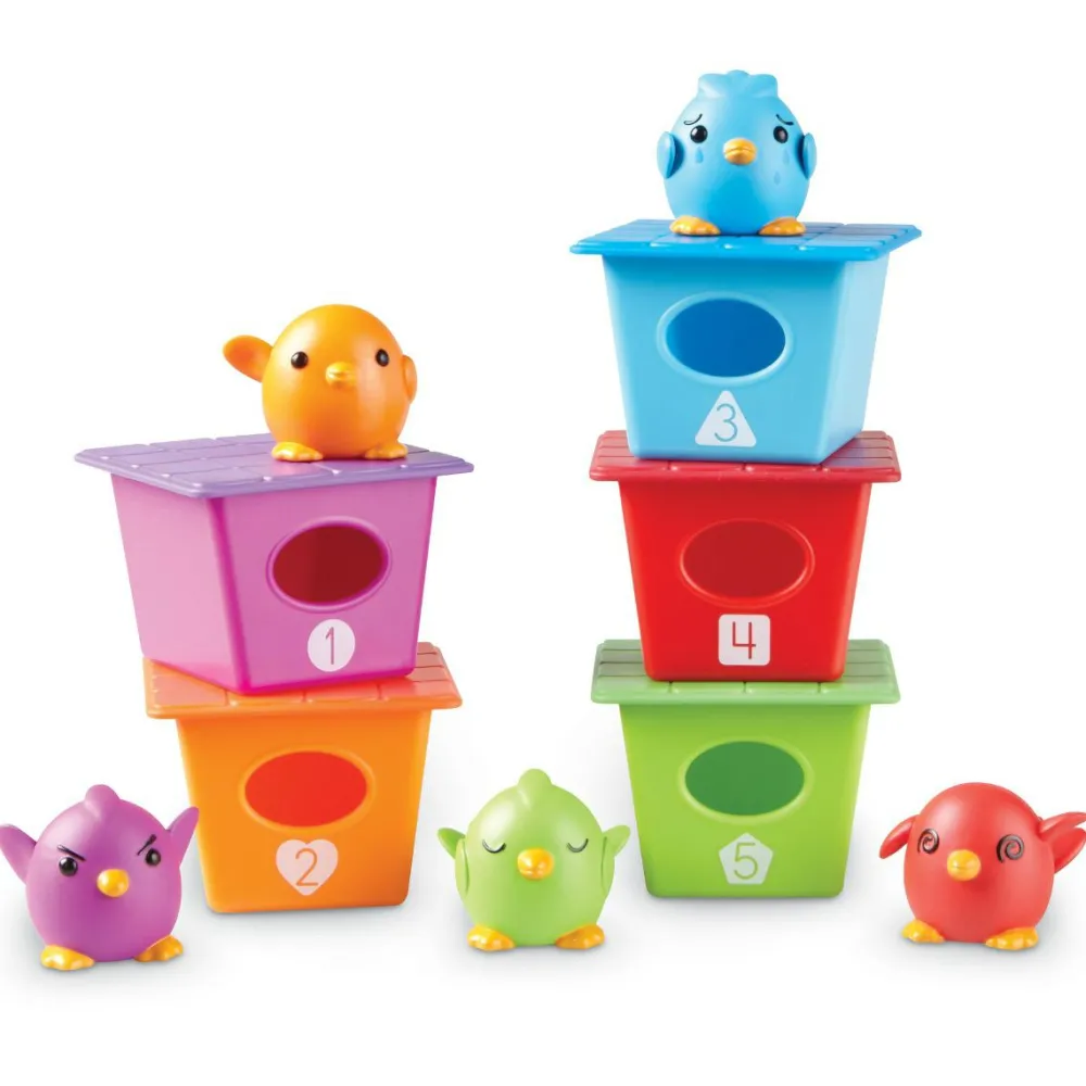 Learning Resources Aktivitetssæt med søde fugle| Sprog & Leg|Matematik & Leg