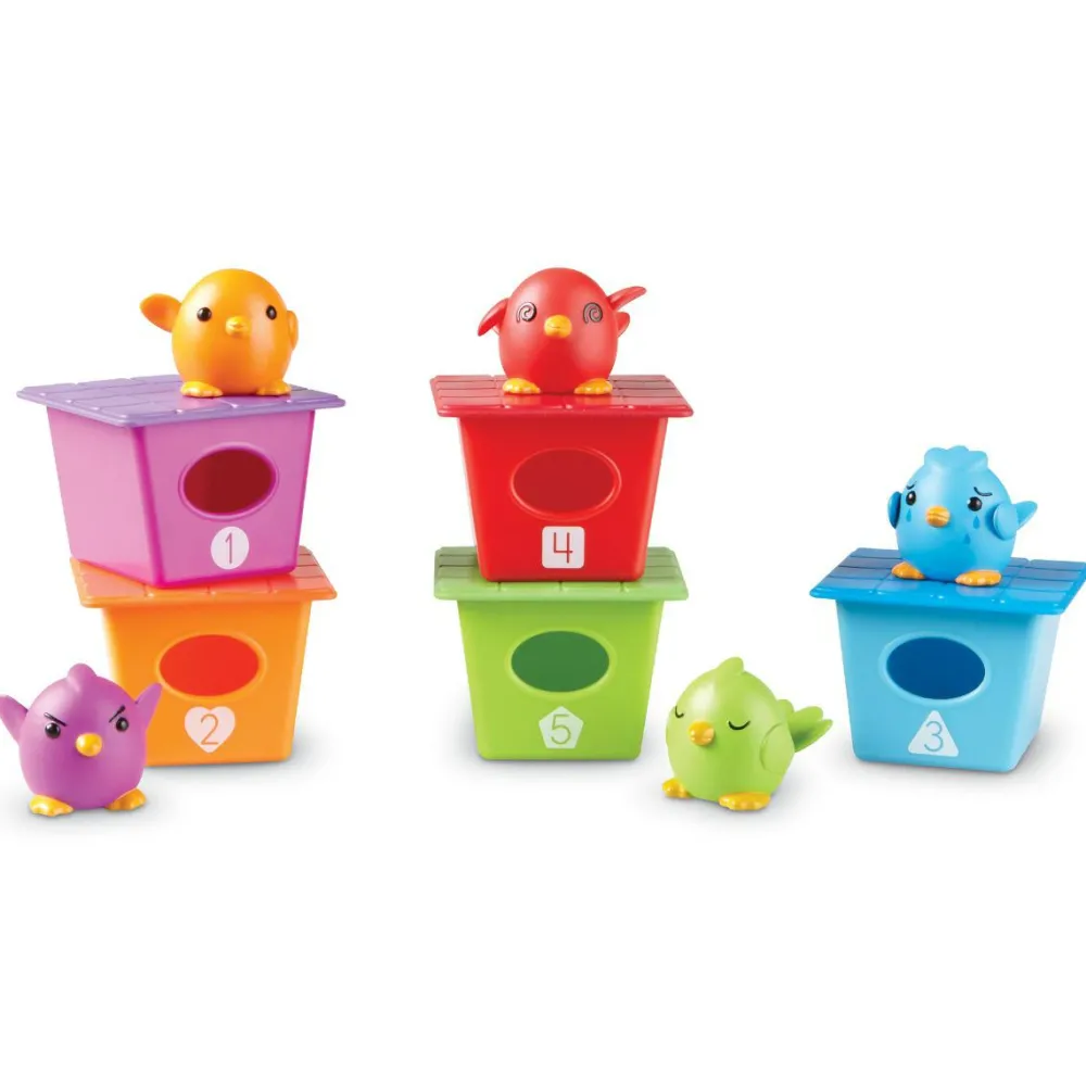 Learning Resources Aktivitetssæt med søde fugle| Sprog & Leg|Matematik & Leg