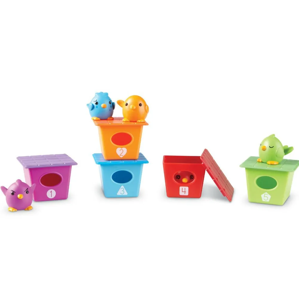Learning Resources Aktivitetssæt med søde fugle| Sprog & Leg|Matematik & Leg