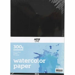 Creativ Company Akvarelpapir A4 / 230 gr. - Sort, 10 ark| Tegne- & Malegrej
