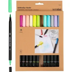 Creativ Company Akvareltusser - Pastel, 12 stk| Voksenværk|Påske
