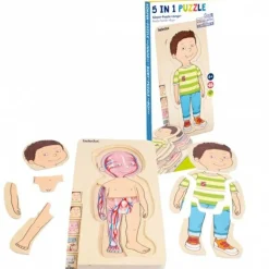 Beleduc Anatomisk puslespil - Lille dreng| Anatomi/Kroppen|Puslespil