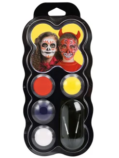 Grim'Tout Ansigtsfarve - Palette m. 4 farver - Halloween| Halloween|Fastelavn