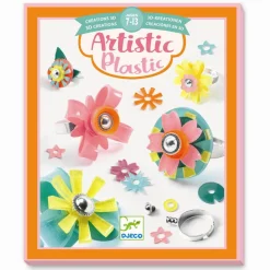 Djeco Artistic Plastic - Lav fingerringe af krympeplast| Lav Selv Smykker|Kreativ Leg