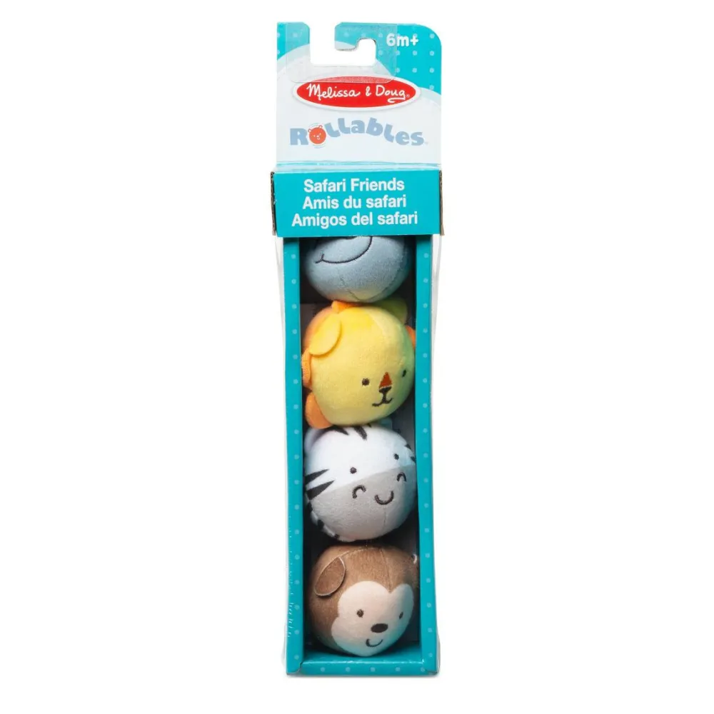 Melissa & Doug Babybold - Safarivenner, 4 stk| Bolde|Babylegetøj