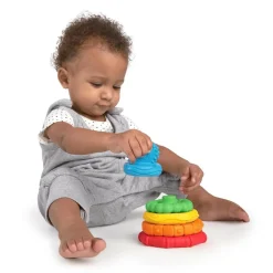 Baby Einstein - Stabletårn m. teksturer| Tumlinge Legetøj|Sorterings- & Stablelegetøj