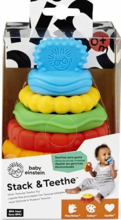 Baby Einstein - Stabletårn m. teksturer| Tumlinge Legetøj|Sorterings- & Stablelegetøj