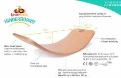 Kinderfeets Balancebræt Kinderboard - Natur| Grovmotorik|Balanceleg