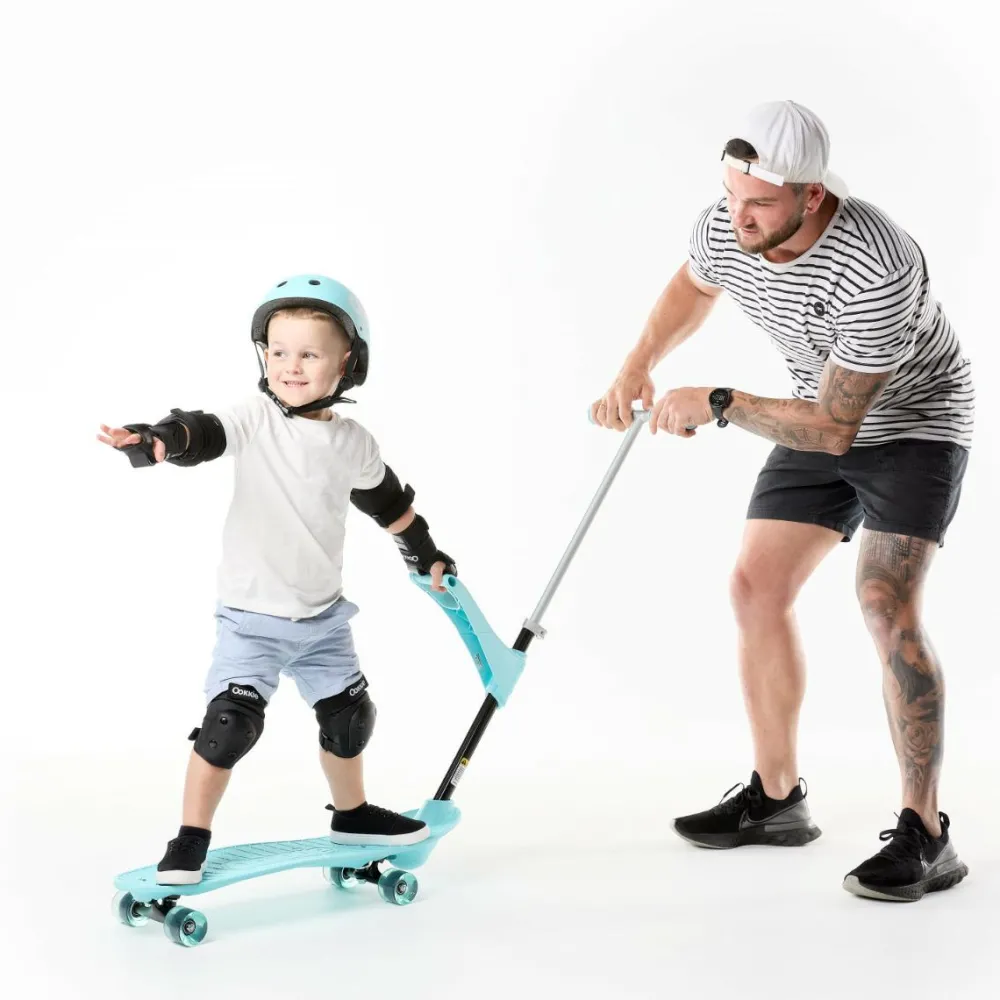Ookkie Begynder-skateboard - Mint| Udeleg|Balanceleg