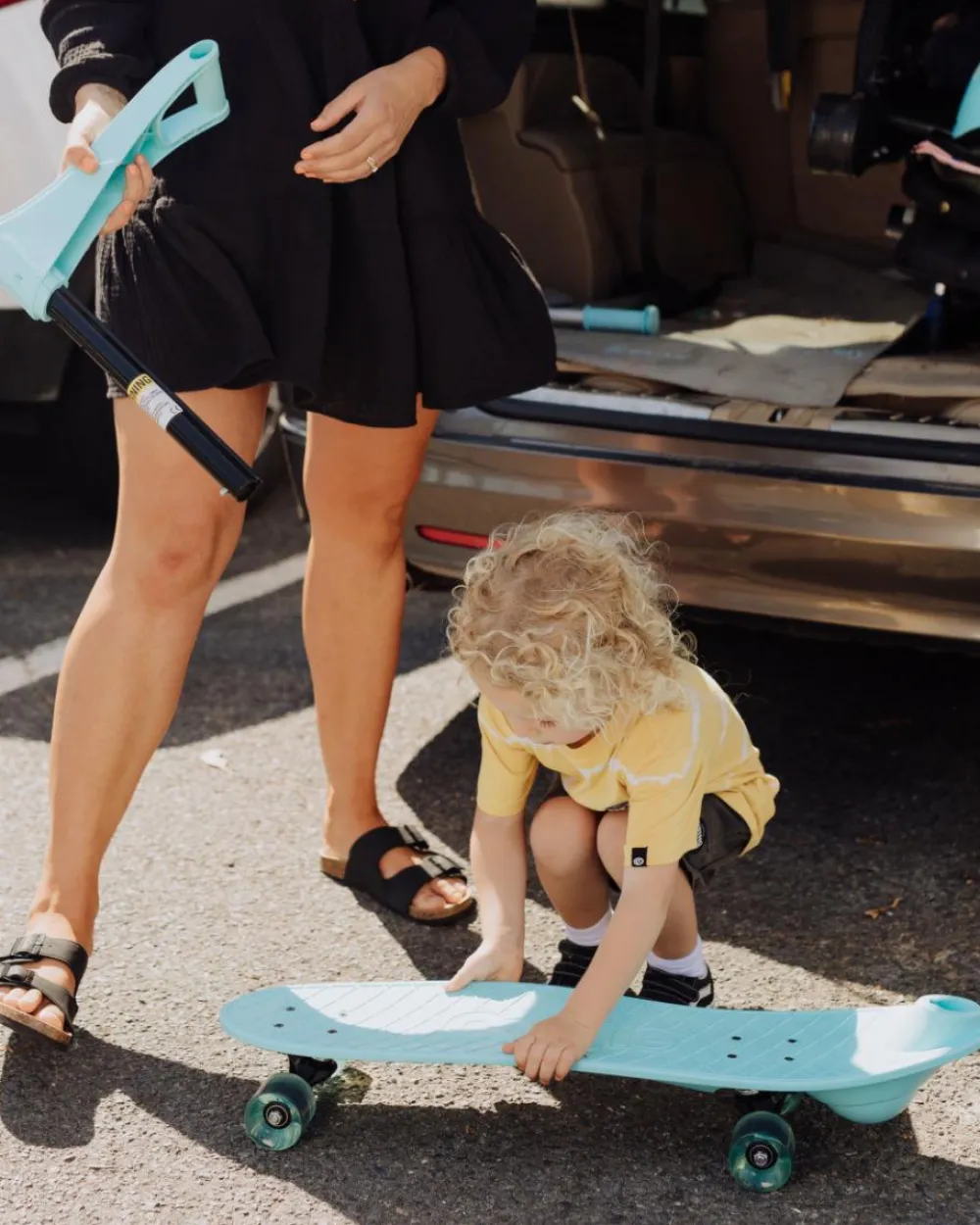 Ookkie Begynder-skateboard - Mint| Udeleg|Balanceleg