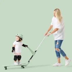 Ookkie Begynder-skateboard - Salvie grøn| Udeleg|Balanceleg