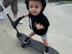 Ookkie Begynder-skateboard - Sort| Udeleg|Balanceleg