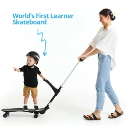 Ookkie Begynder-skateboard - Sort| Udeleg|Balanceleg