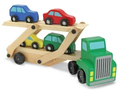 Melissa & Doug Biltransporter med 4 biler| Legebiler|Dukkehus & Legesæt