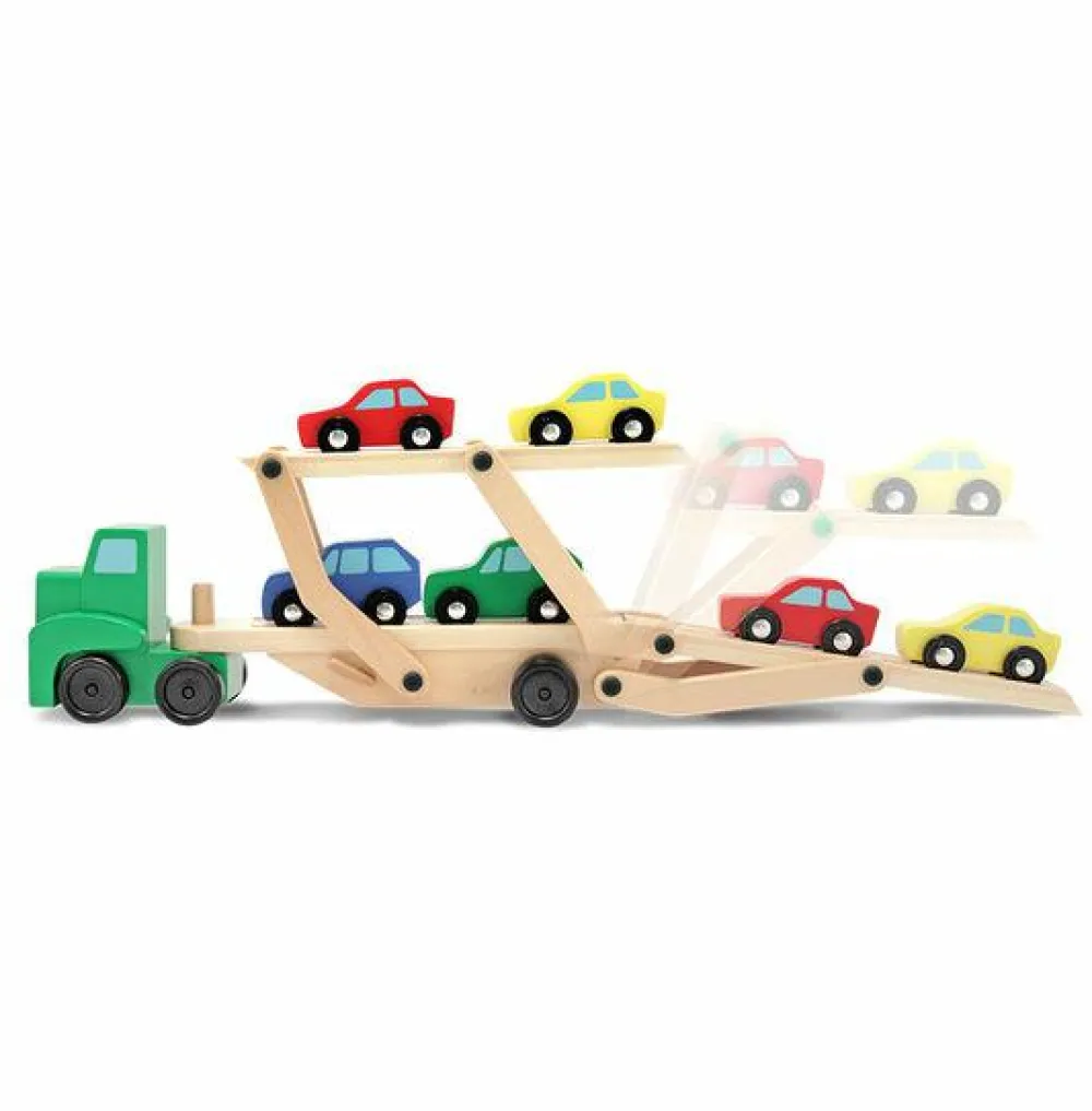 Melissa & Doug Biltransporter med 4 biler| Legebiler|Dukkehus & Legesæt