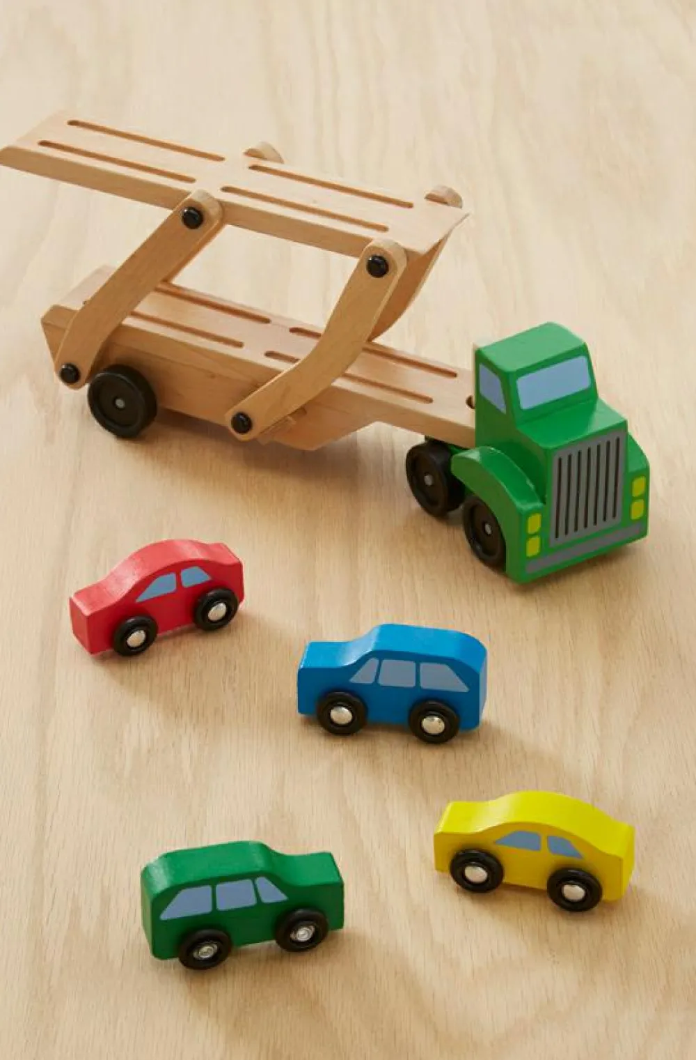 Melissa & Doug Biltransporter med 4 biler| Legebiler|Dukkehus & Legesæt