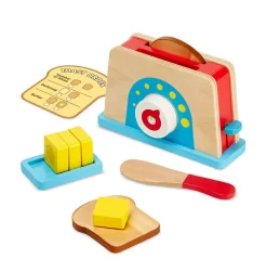 Melissa & Doug Brødrister m. brød + smør| Legekøkken & Legemad
