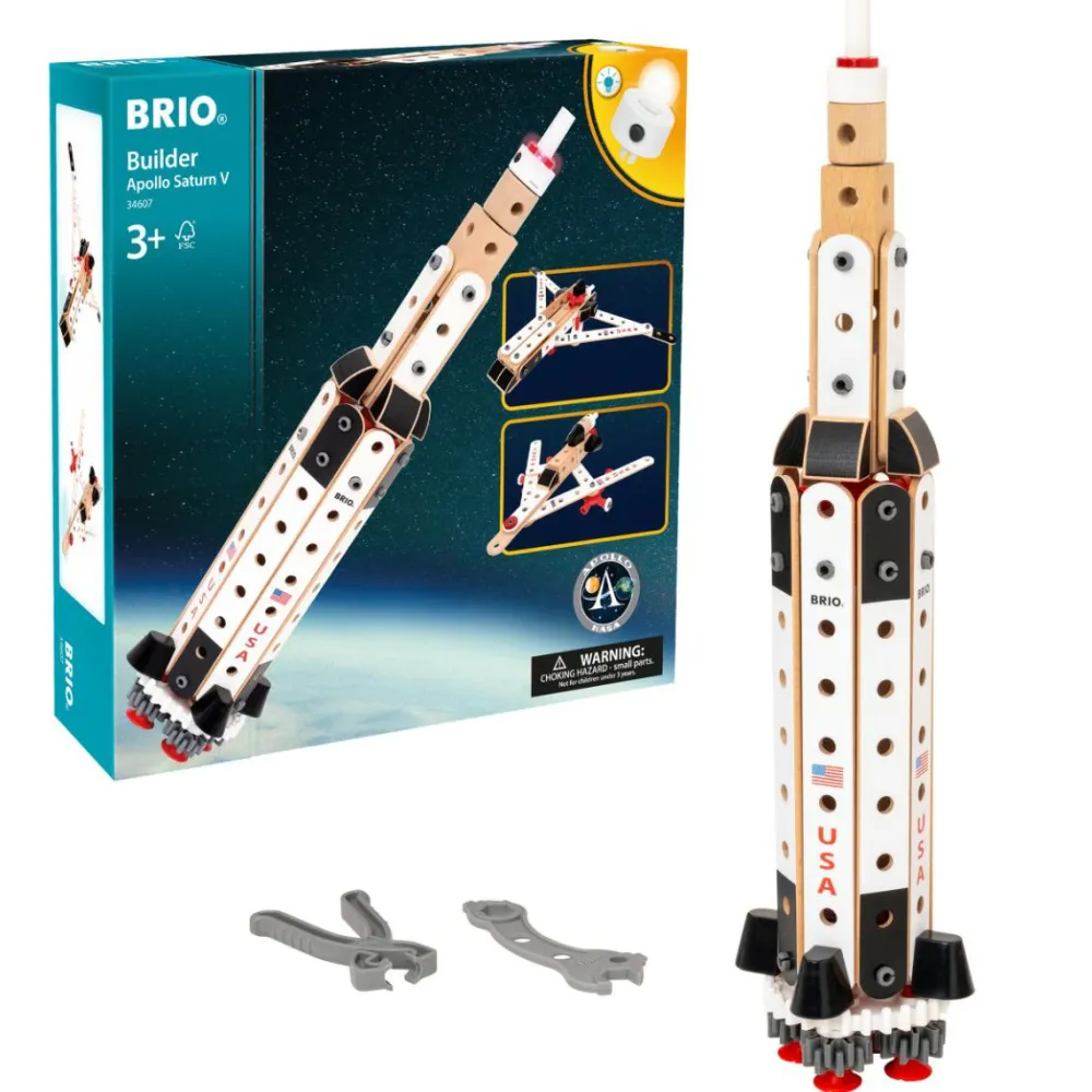 BRIO Builder - Apollo Saturn V| Bygge- & Træklodser|Byggesæt
