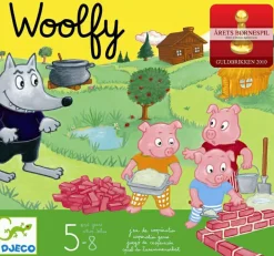 Djeco Børnespil - Woolfy og de 3 små grise| Sociale Kompetencer|Spil