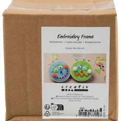 Creativ Company Broderiringe af plast Ø9,5 cm - 10 stk| Kreativ Leg