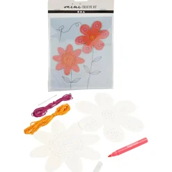Creativ Company Broderisæt karton - Blomster| Finmotorik|Kreativ Leg