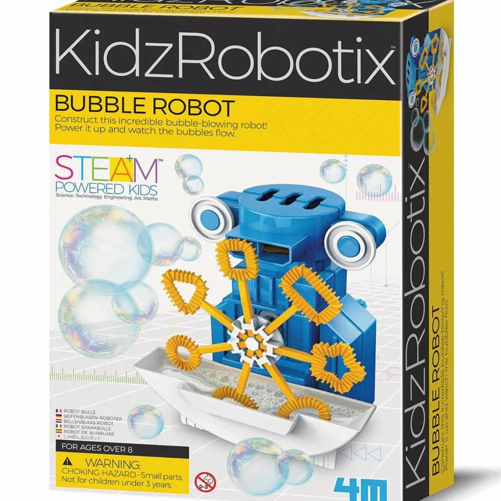 4M Byg en sæbeboble-robot| Stem Læringslegetøj|Robot Legetøj