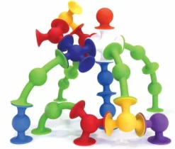 Fat Brain Toys Byggebobler Squigz 22 dele| Legetøj Til Ferien|Sorterings- & Stablelegetøj