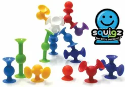 Fat Brain Toys Byggebobler Squigz 22 dele| Legetøj Til Ferien|Sorterings- & Stablelegetøj