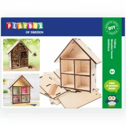 Playbox Byg & Mal - Træhus| Byggesæt|Tegne- & Malegrej