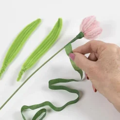 Creativ Company Chenilleblomster - Tulipaner, 5 stk| Voksenværk|Påske