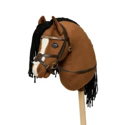 Cheval Roi tilbehør - Trense, krydsnæsebånd, brun| Kæpheste & Tilbehør