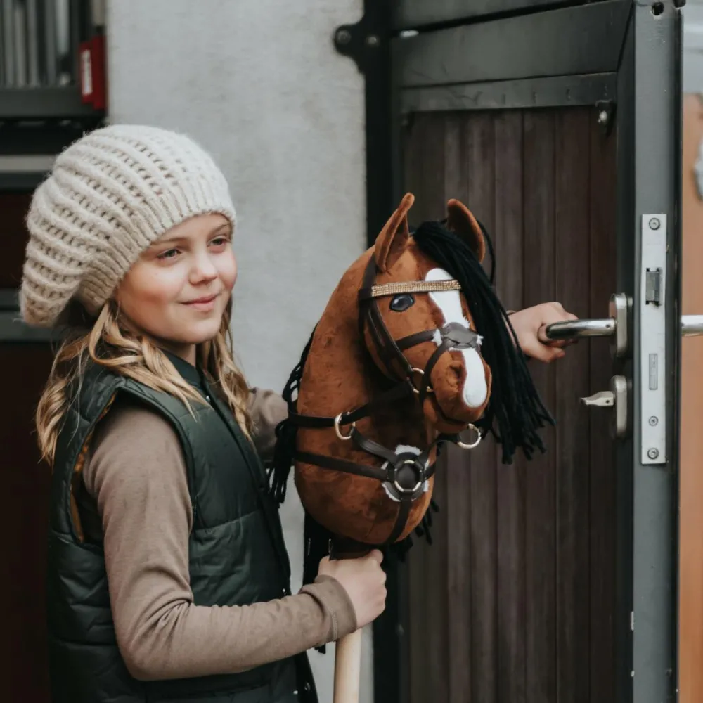 Cheval Roi tilbehør - Trense, krydsnæsebånd, sort| Kæpheste & Tilbehør
