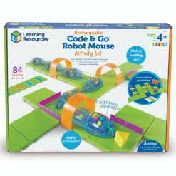 Learning Resources Code & Go Robotmus (genopladelig) - Aktivitetssæt| Stem Læringslegetøj|Robot Legetøj