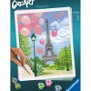 CreArt Paint by Numbers - Forår i Paris| Voksenværk|Krea-Fitness