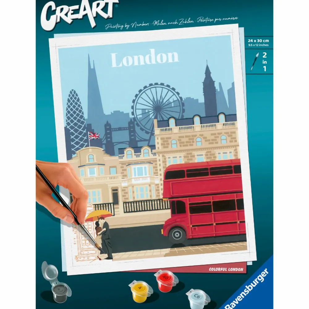 CreArt Paint by Numbers - London| Voksenværk|Krea-Fitness