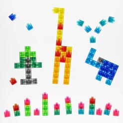 Cubes 2 cm - Transparent, 100 stk| Logik & Talforståelse|Stem Læringslegetøj