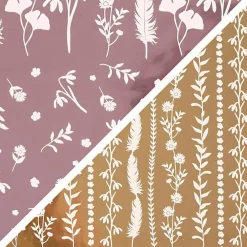 Creativ Company Dekorationsfolie m. blomster - Guld + lilla| Påske|Kreativ Leg