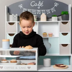 Den lille kaffebar, 32 dele| Trælegetøj|Rolleleg