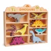 Tender Leaf Dinosaurer af træ, 8 dele| Økologisk Eller Bæredygtig|Trælegetøj