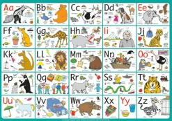 Dækkeserviet - ABC (engelsk)| Babylegetøj
