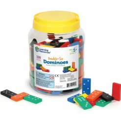 Learning Resources Domino - Double-Six, 168 brikker| Logik & Talforståelse|Matematik & Leg