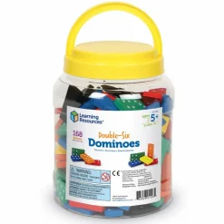 Learning Resources Domino - Double-Six, 168 brikker| Logik & Talforståelse|Matematik & Leg