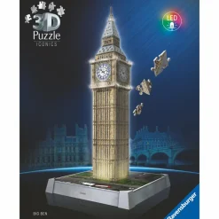 3D puslespil LED m. 216 brk. - Big Ben| Voksenværk|Puslespil