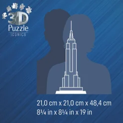 3D puslespil LED m. 216 brk. - Empire State| Voksenværk|Puslespil