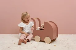 Dukkevogn inkl. sengesæt - Rosa| Tumlinge Legetøj|Dukkevogn