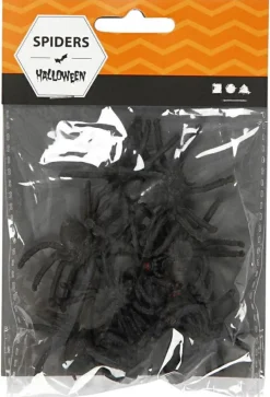 Creativ Company Edderkopper i plast 4 cm, 10 stk.| Kreativ Leg|Halloween