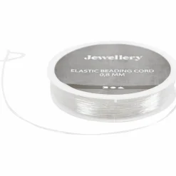 Creativ Company Elastiksnor til smykker Ø 0,8 mm - 10 meter| Lav Selv Smykker