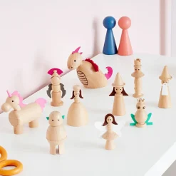 tickit® Eventyrkarakterer - Træfigurer, 10 stk| Trælegetøj|Dyrefigurer