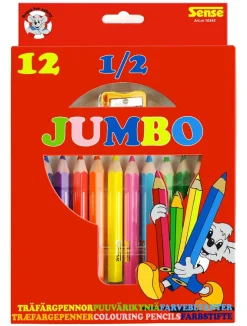 Farveblyanter 1/2 Jumbo 12 stk.| Finmotorik|Tegne- & Malegrej